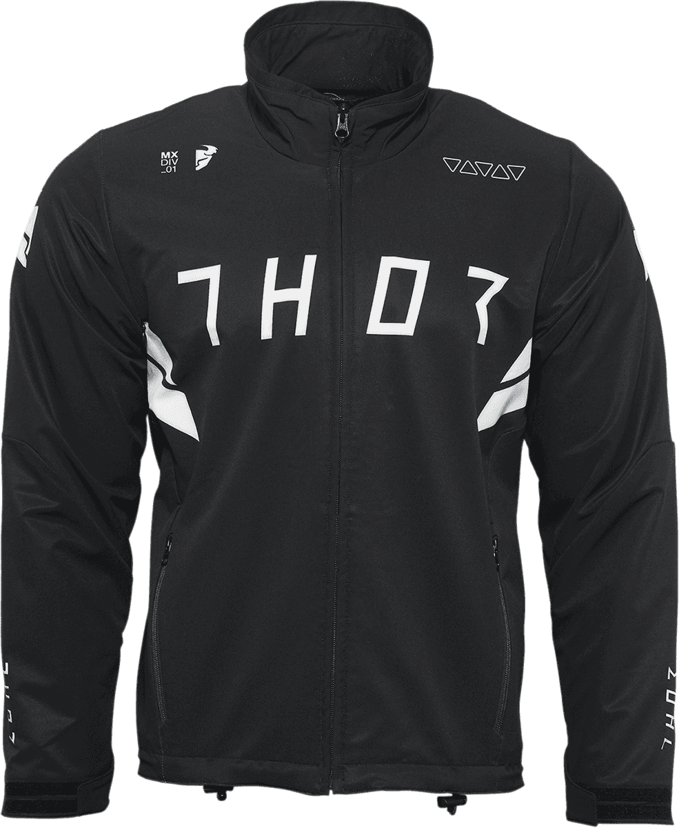 THOR 2920-0673 Warmup Jacket - Black/White - Medium