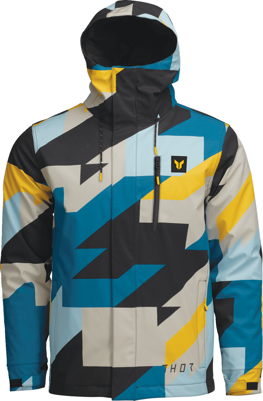 THOR 2920-0818 Tour Jacket - Brave Blue/Yellow - Medium
