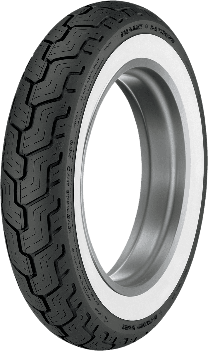 DUNLOP 3019-91 Tire - D402 - Rear - MT90-16 - Wide Whitewall - 74H