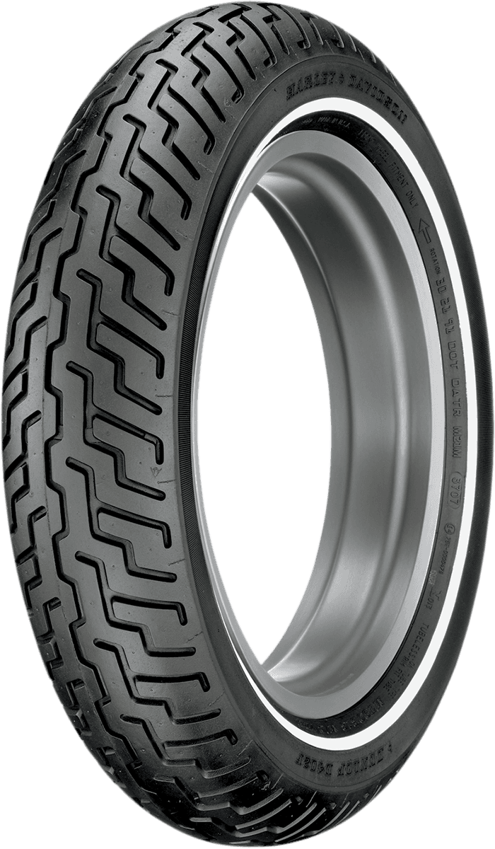 DUNLOP 3021-91 Tire - D402 - Front - MT90-16 - Narrow Whitewall - 72H
