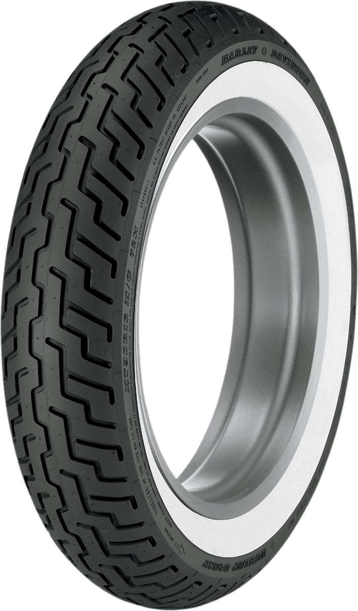 DUNLOP 3022-91 Tire - D402 - Front - MT90-16 - Wide Whitewall - 72H