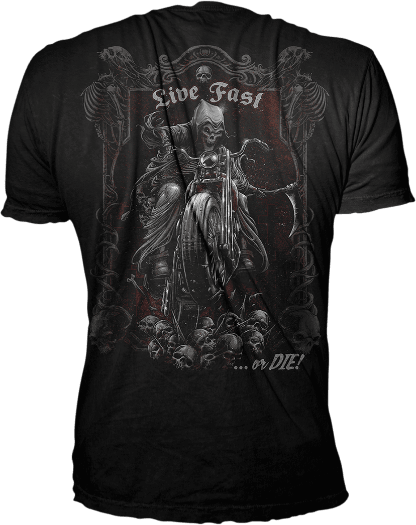 LETHAL THREAT 3030-20239 Live Fast Reaper T-Shirt - Black - Large — image 2 of 2