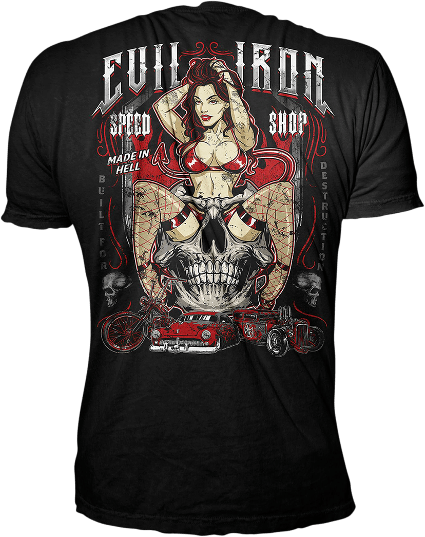 LETHAL THREAT 3030-21530 Evil Iron T-Shirt - Black - Large — image 2 of 2