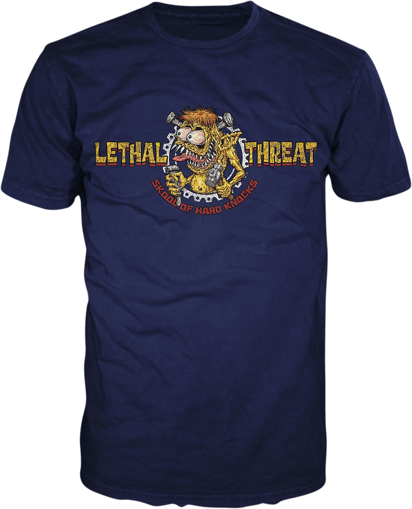 LETHAL THREAT 3030-21544 Skool of Hard Knocks T-Shirt - Blue - Large — image 1 of 2