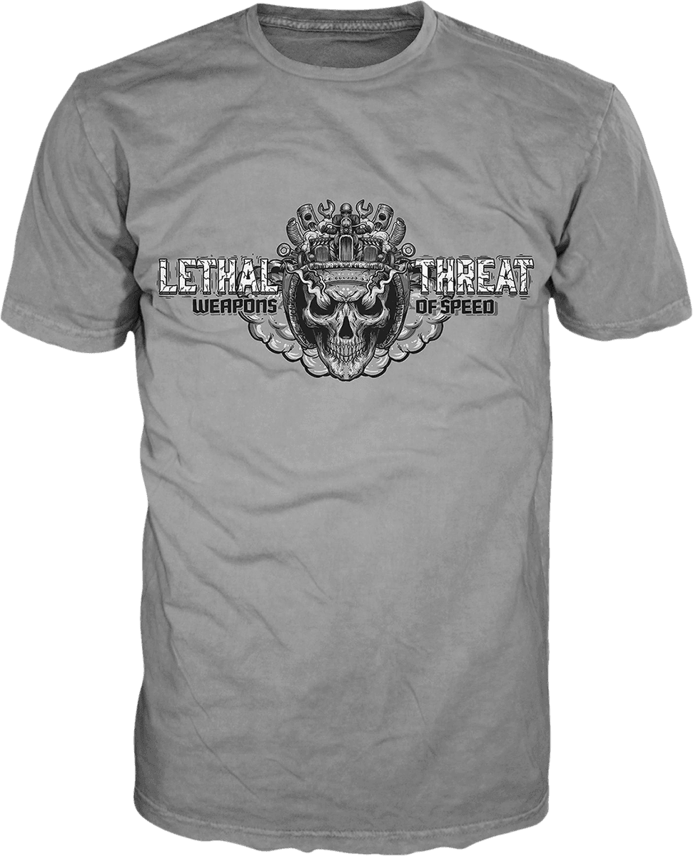 LETHAL THREAT 3030-21568 Vintage Velocity Blow Your Mind T-Shirt - Gray - 3XL