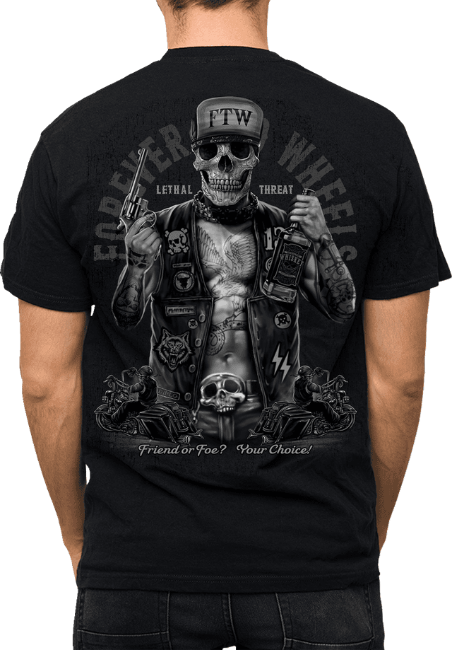 LETHAL THREAT 3030-22788 Friend or Foe T-Shirt - Black - 3XL — image 2 of 2