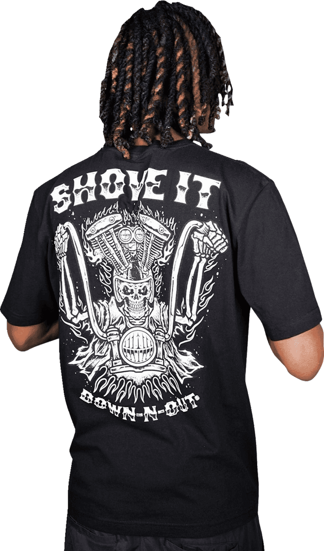 LETHAL THREAT 3030-22825 Down-N-Out Shove It T-Shirt - Black - Large — image 2 of 2