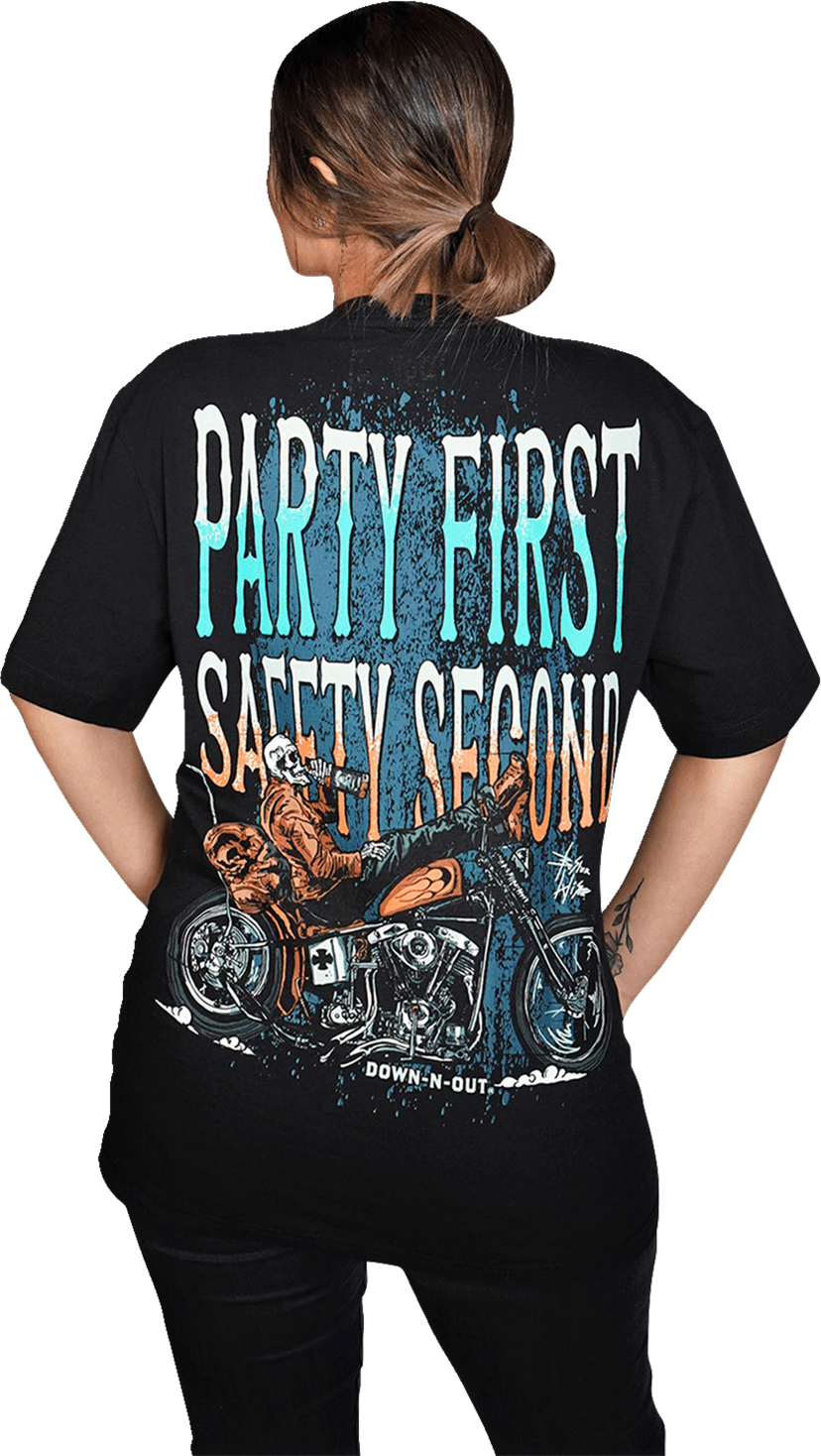 LETHAL THREAT 3030-22831 Down-N-Out Party First Safety Second - Black - Large — image 2 of 2
