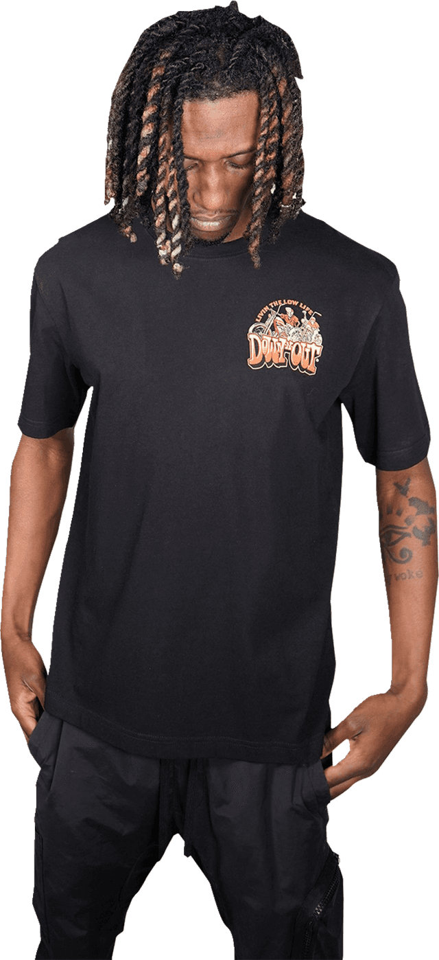 LETHAL THREAT 3030-22835 Down-N-Out 4 Life T-Shirt - Black - Small — image 1 of 2