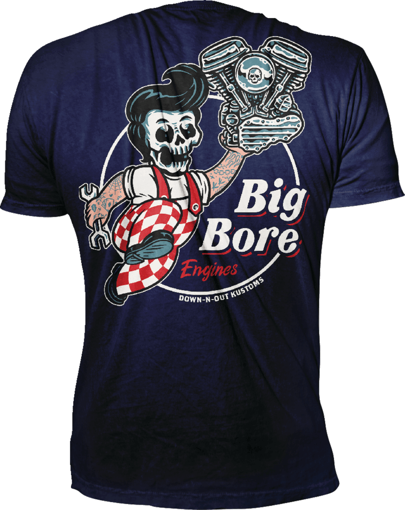 LETHAL THREAT 3030-22845 Down-N-Out Big Bore T-Shirt - Navy - 2XL — image 2 of 3