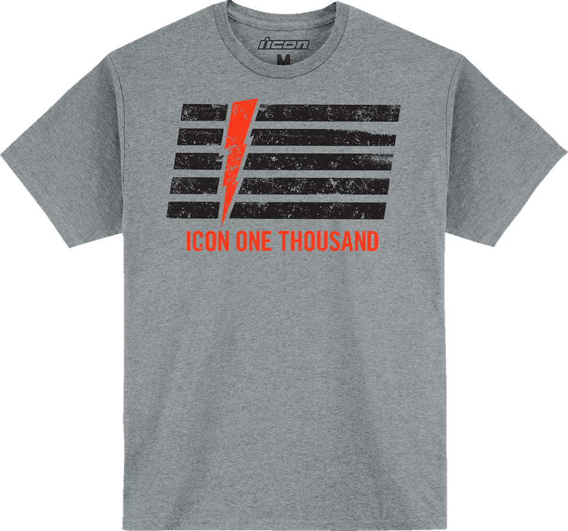 ICON 3030-23478 Invasion Stripe™ T-Shirt - Gray - Small