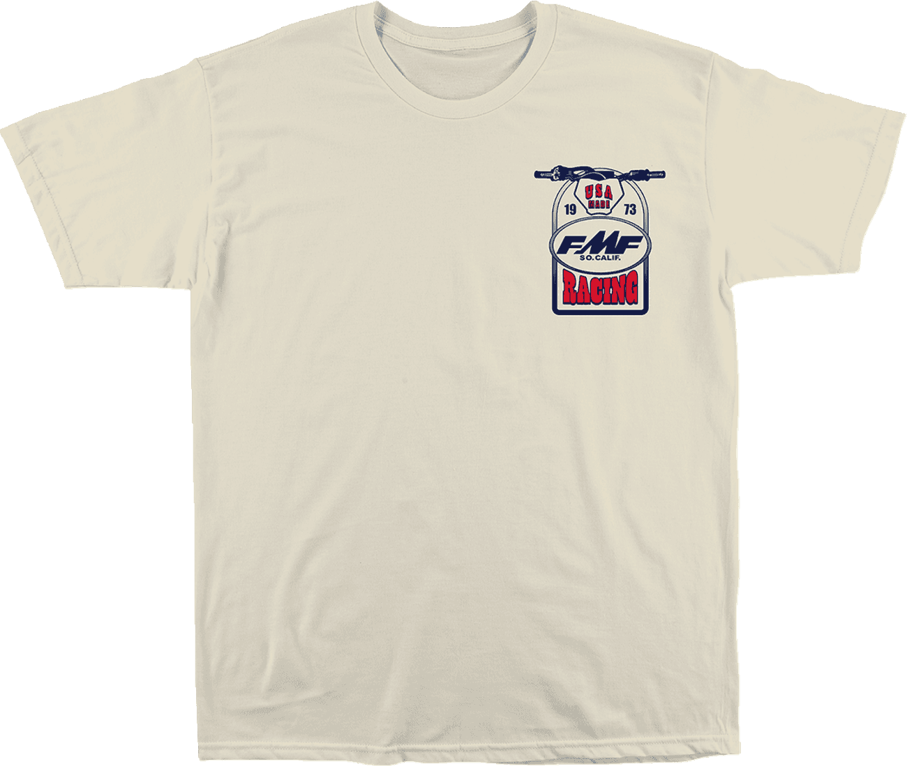 FMF 3030-24017 Speedway T-Shirt - Natural - Medium