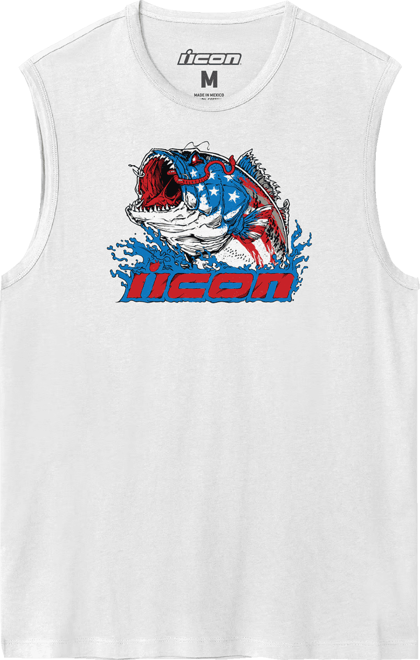 ICON 3030-24083 American Basstard™ Tank Top - White - 2XL