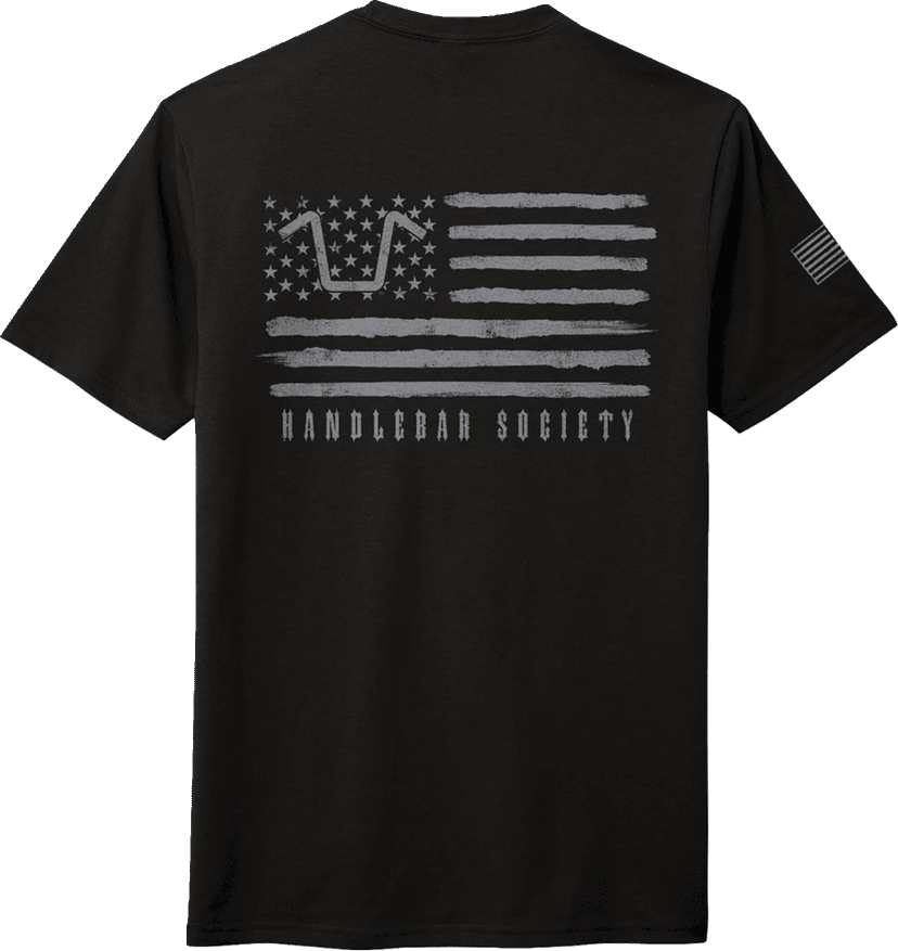 AMERICAN BIKER 3030-24762 Handlebar Society Perfect Weight T-Shirt - Black/Gray - Medium — image 2 of 3