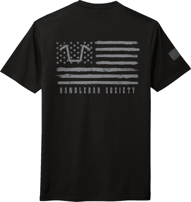AMERICAN BIKER 3030-24766 Handlebar Society Perfect Weight T-Shirt - Black/Gray - 3XL — image 2 of 3