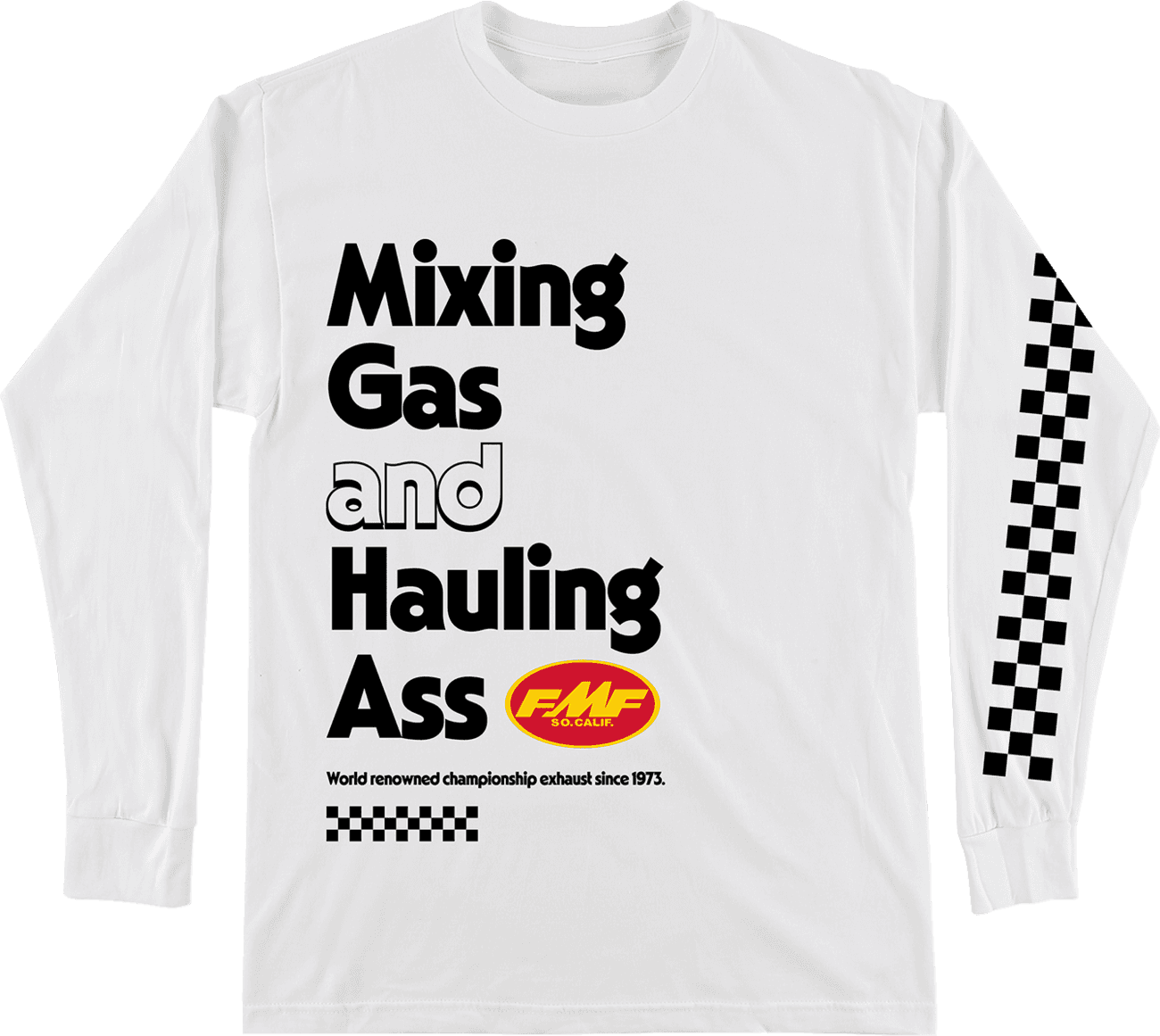 FMF 3030-24807 World Famous Long-Sleeve T-Shirt - White - Large