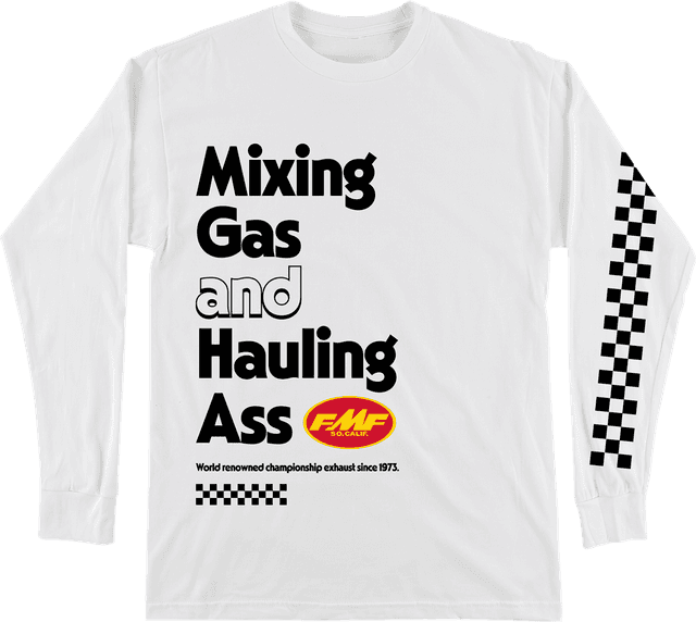 FMF 3030-24807 World Famous Long-Sleeve T-Shirt - White - Large