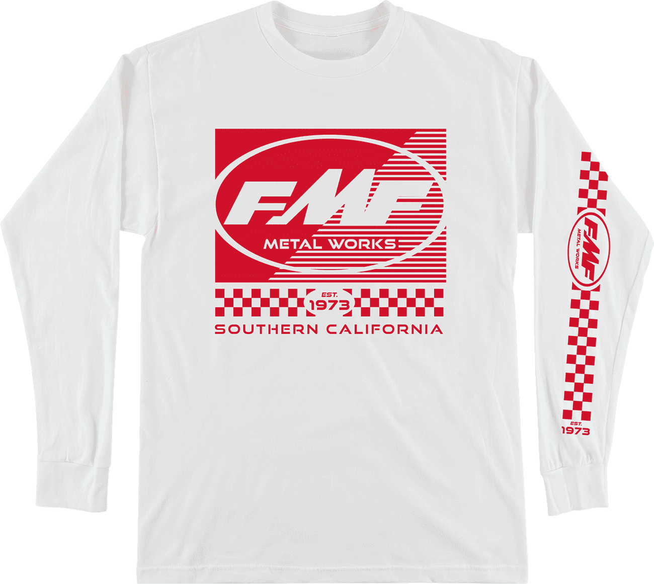 FMF 3030-24816 Metal Works Long-Sleeve T-Shirt - White - Medium