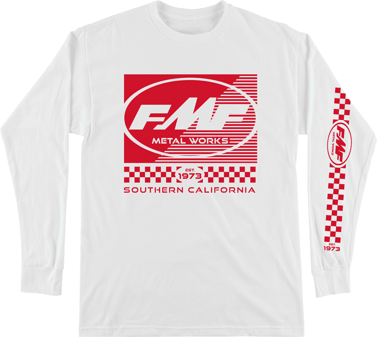 FMF 3030-24816 Metal Works Long-Sleeve T-Shirt - White - Medium