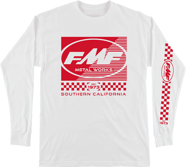 FMF 3030-24816 Metal Works Long-Sleeve T-Shirt - White - Medium