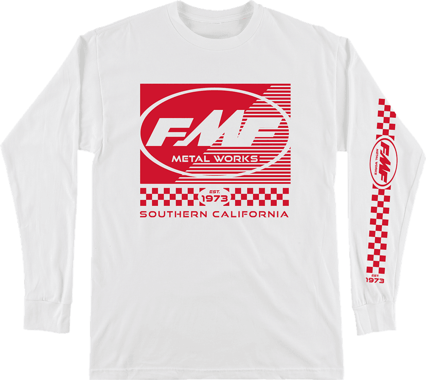 FMF 3030-24816 Metal Works Long-Sleeve T-Shirt - White - Medium