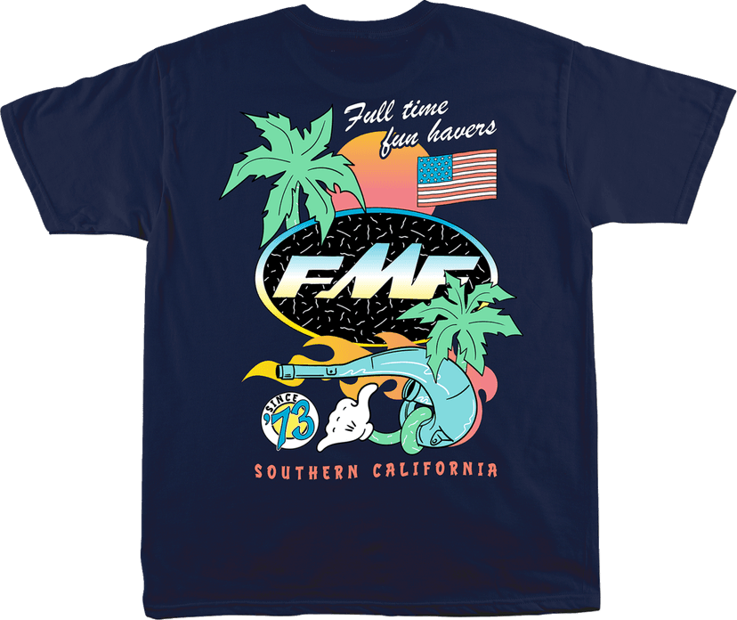 FMF 3030-25236 Day-Glo T-Shirt - Navy - Large — image 2 of 2