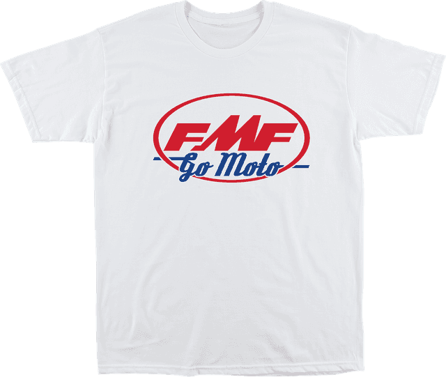 FMF 3030-25485 Go Moto T-Shirt - White - 2XL