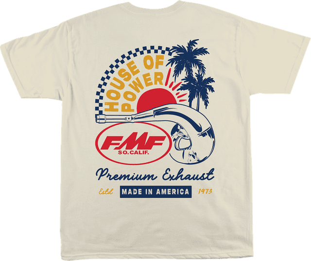 FMF 3030-25516 Moto Shop T-Shirt - Natural - Small — image 2 of 2