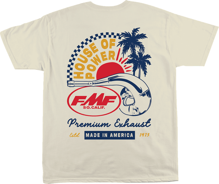 FMF 3030-25516 Moto Shop T-Shirt - Natural - Small — image 2 of 2