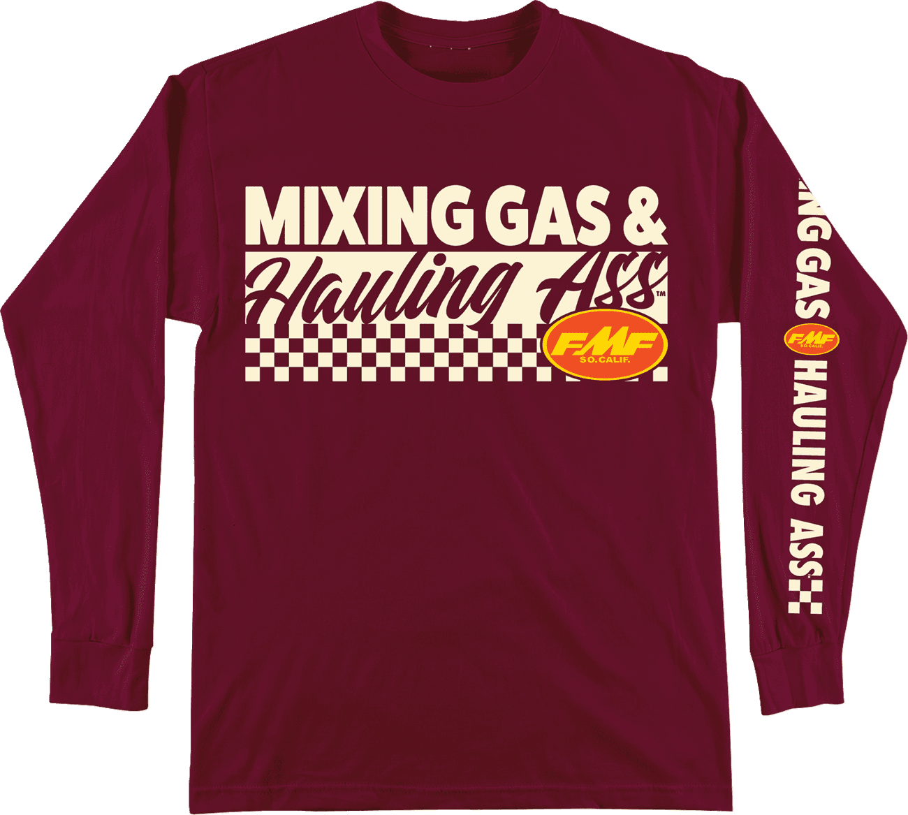 FMF 3030-25547 Mixin Long-Sleeve T-Shirt - Maroon - 2XL