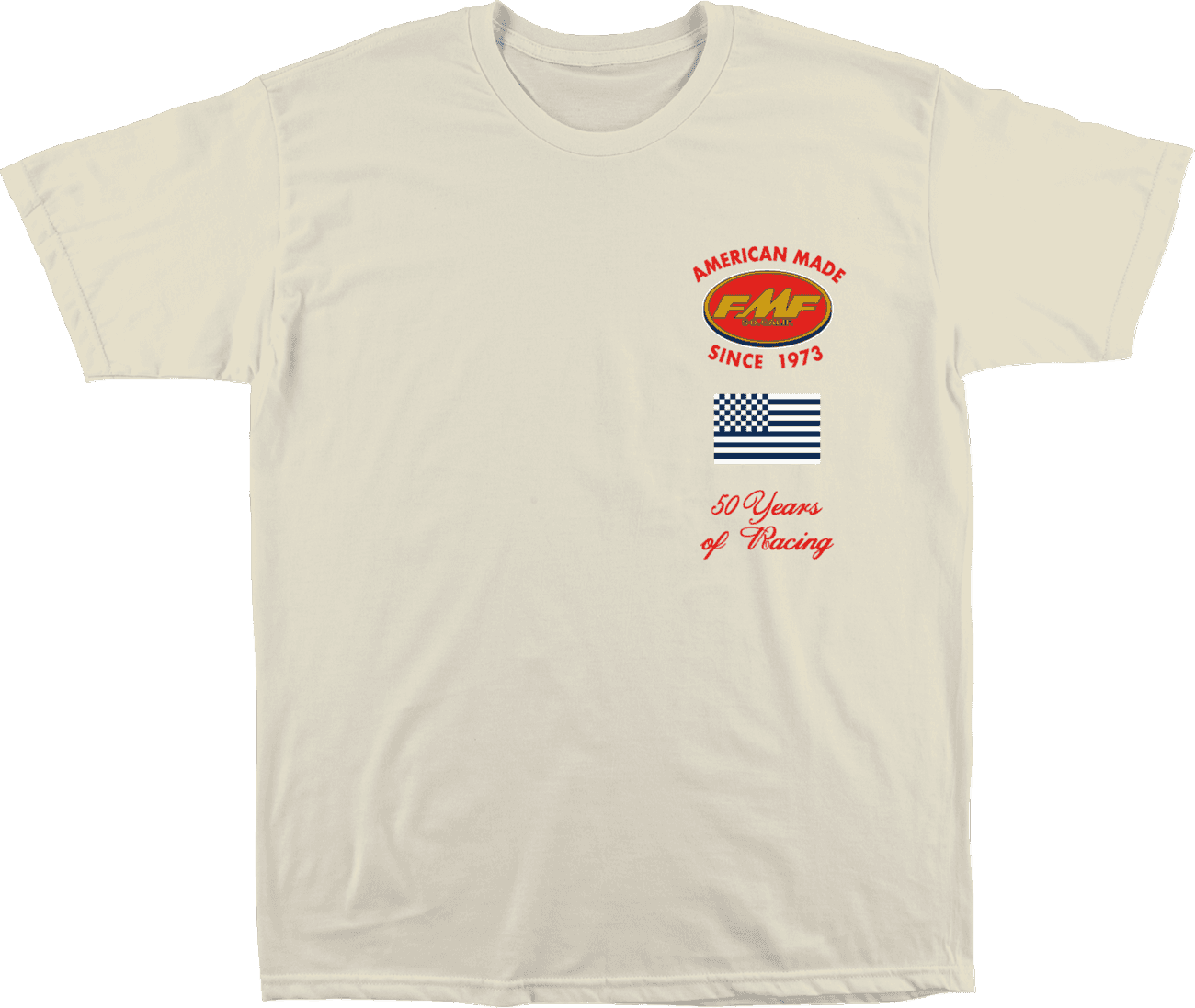 FMF 3030-25582 Factory Faster T-Shirt - Natural - Small