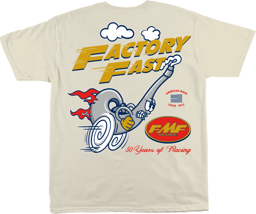 FMF 3030-25582 Factory Faster T-Shirt - Natural - Small — image 2 of 2