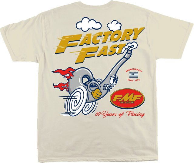 FMF 3030-25583 Factory Faster T-Shirt - Natural - Medium — image 2 of 2