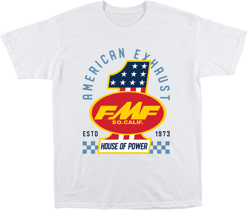 FMF 3030-25607 America First T-Shirt - White - Small