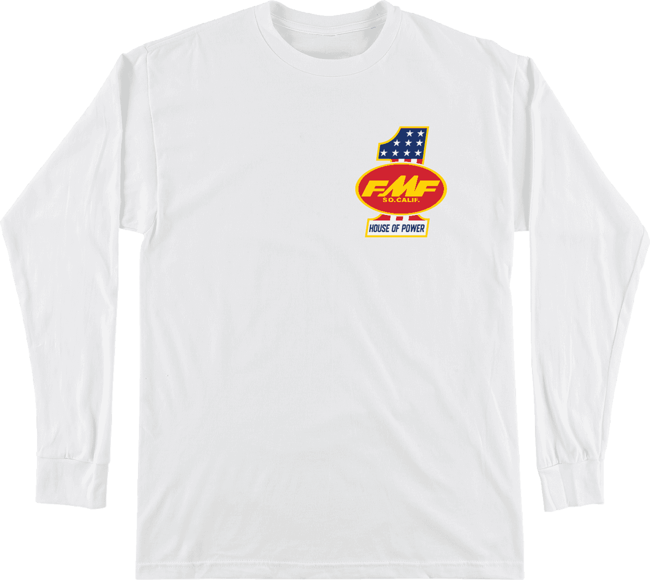 FMF 3030-25629 America First Long-Sleeve T-Shirt - White - Large