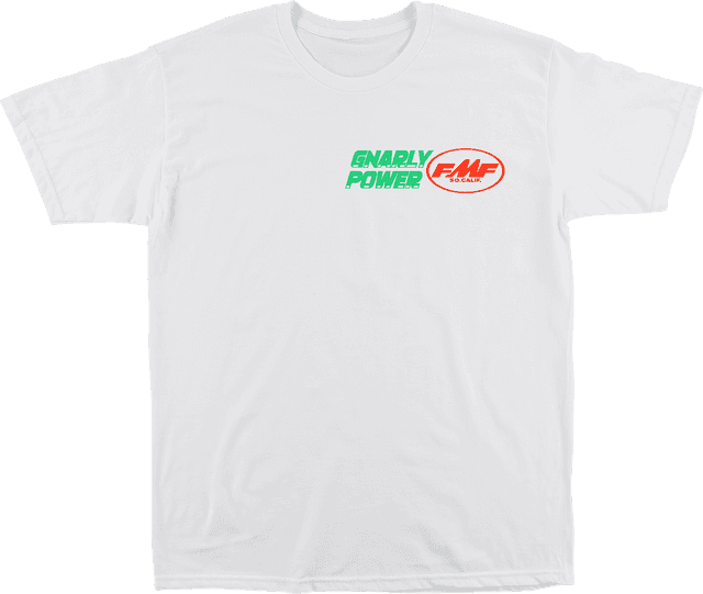 FMF 3030-25749 Gnarly Power T-Shirt - White - Medium — image 1 of 2