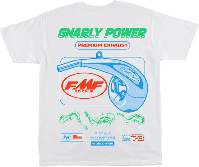 FMF 3030-25749 Gnarly Power T-Shirt - White - Medium — image 2 of 2
