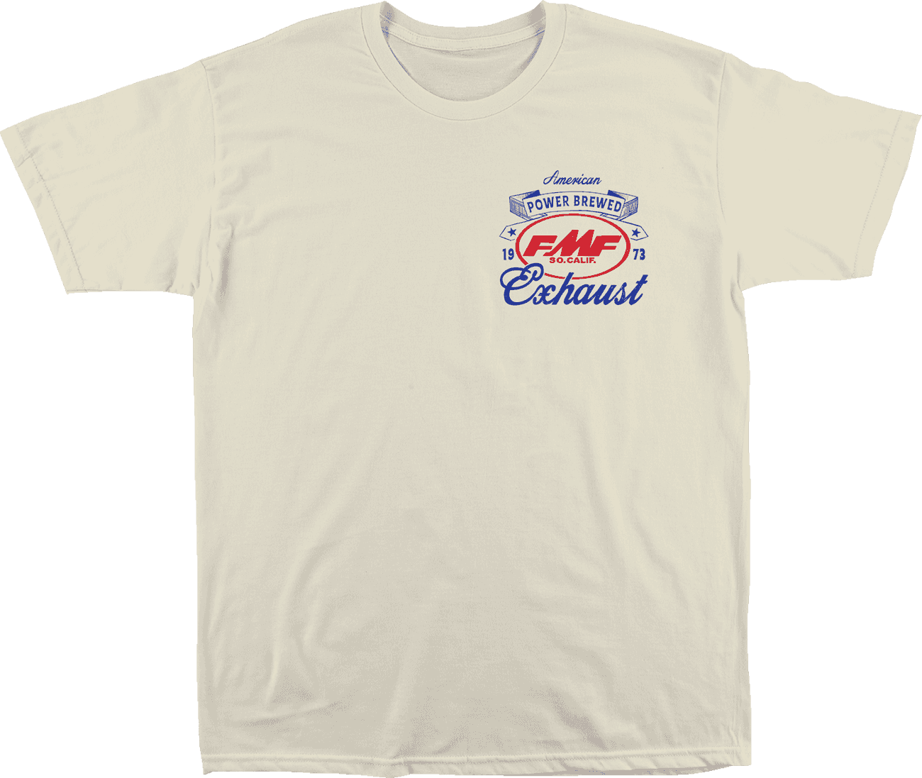 FMF 303025984 Racing in the USA T-Shirt - Natural - Large