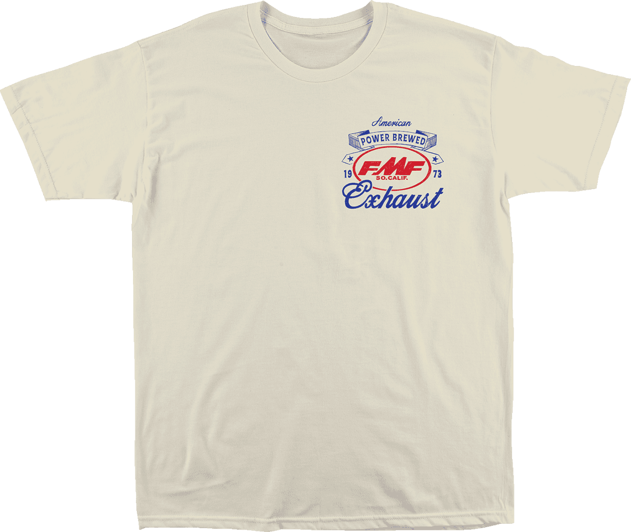 FMF 303025984 Racing in the USA T-Shirt - Natural - Large