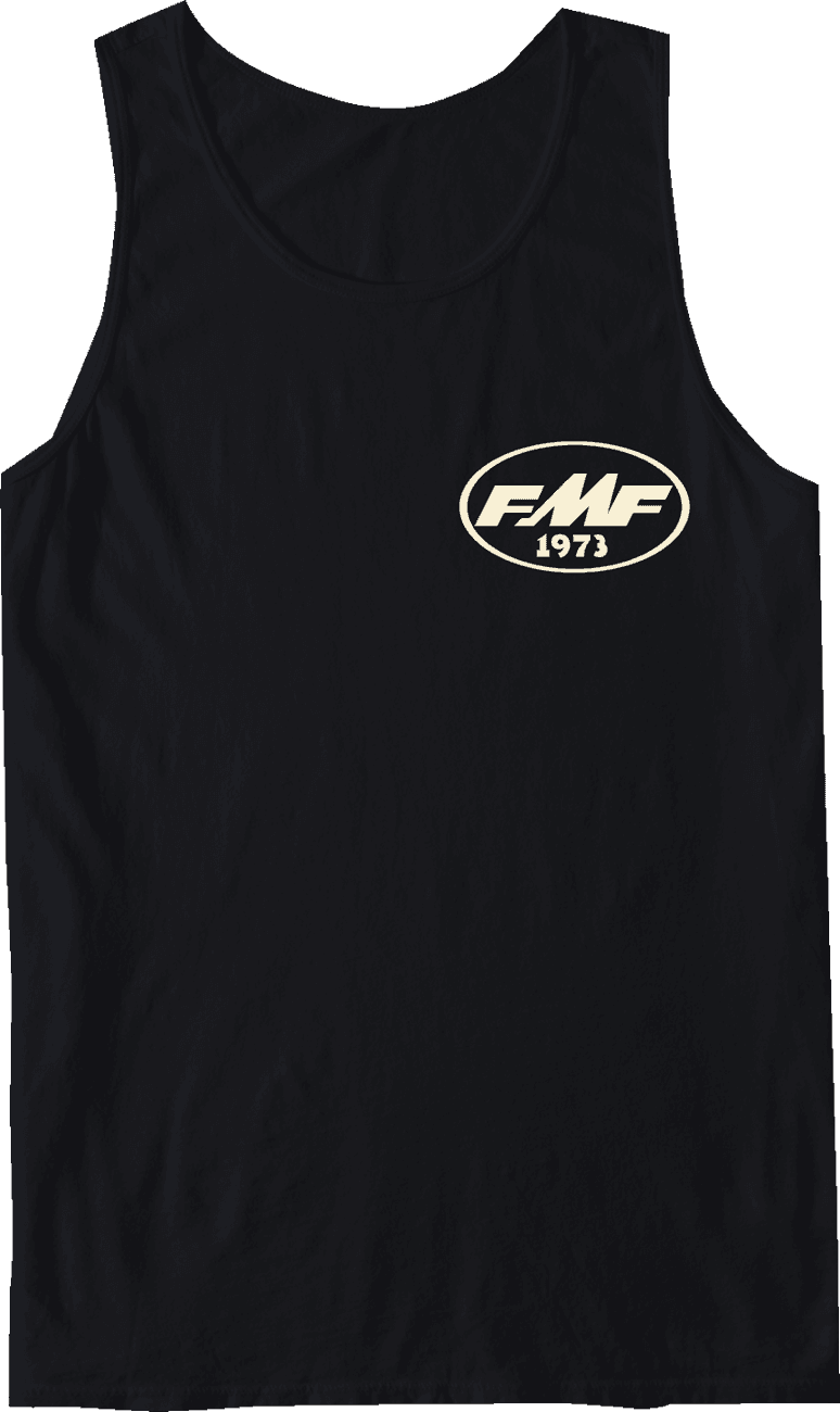 FMF 303026019 Lean In Tank Top - Black - 2XL