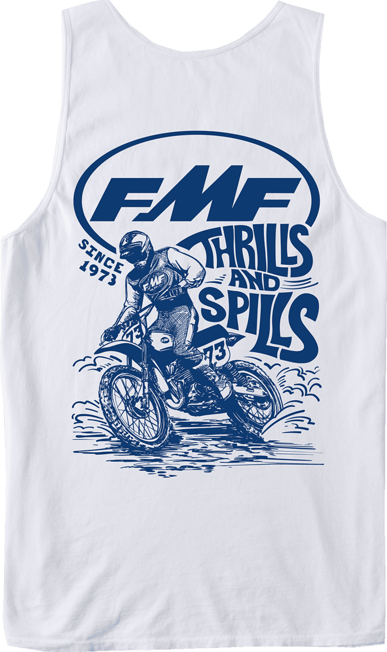 FMF 303026020 Lean In Tank Top - White - Medium — image 2 of 2