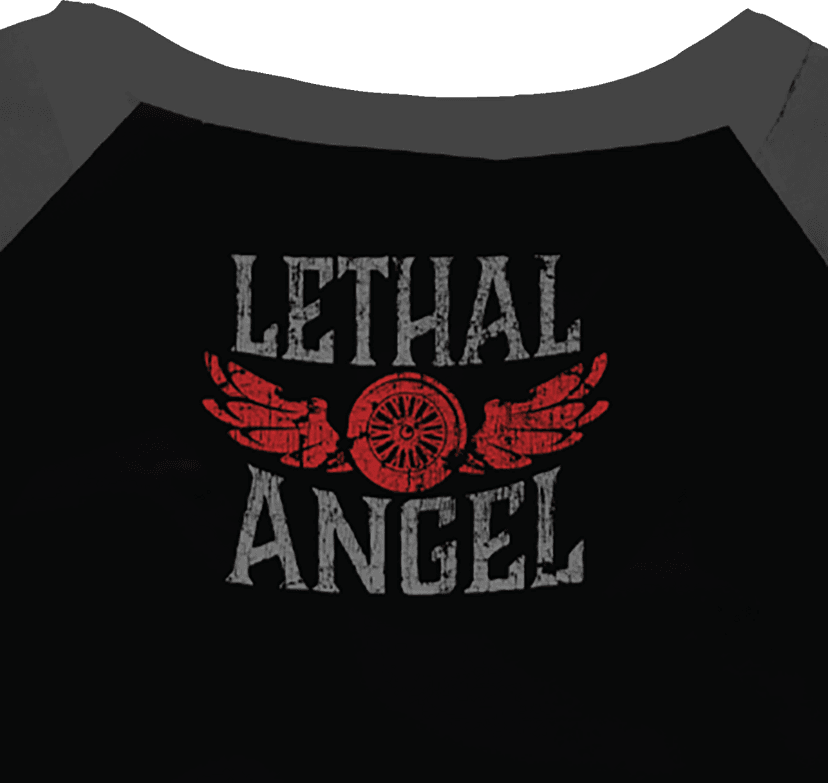 LETHAL THREAT 3031-4214 Women's Fast & Fearless Raglan Sleeve Shirt - Black/Gray - 1XL — image 2 of 2