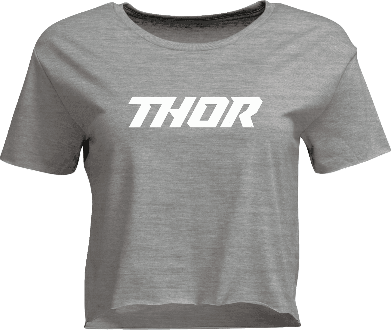 THOR 3031-4311 Women's Corp Crop T-Shirt - Heather Gray - XL