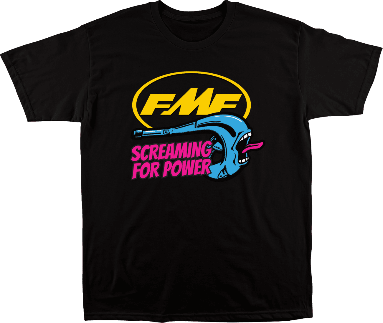 FMF 3032-3933 Youth Screaming T-Shirt - Black - Large