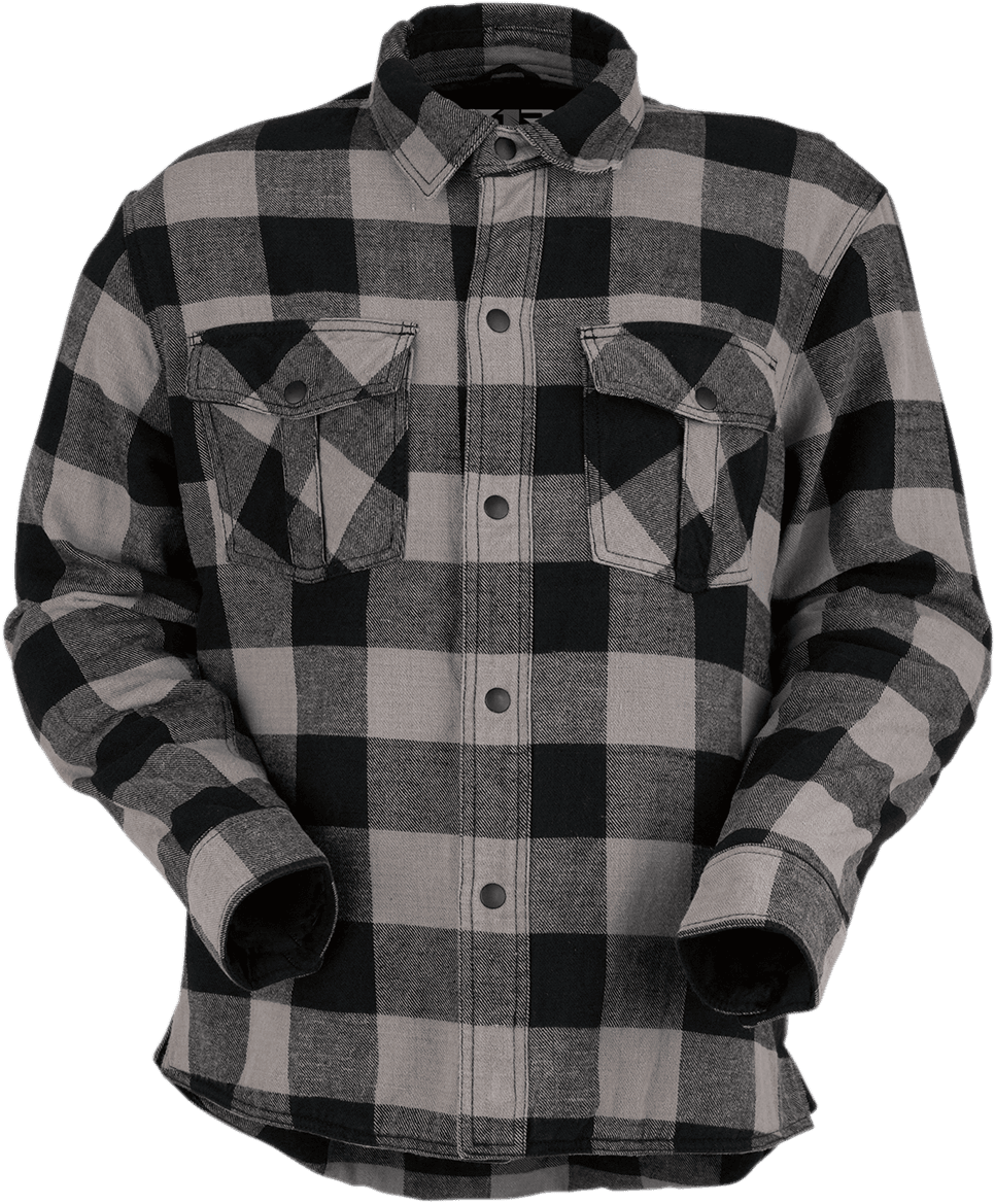 Z1R 3040-2548 Duke Flannel Shirt - Gray/Black - XL