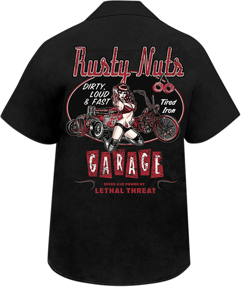 LETHAL THREAT 3040-2865 Rusty Nuts Shirt - Black - 4XL — image 2 of 2
