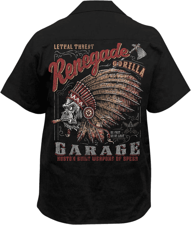 LETHAL THREAT 3040-3003 Garage Gorilla Shirt - Black - Large — image 2 of 2