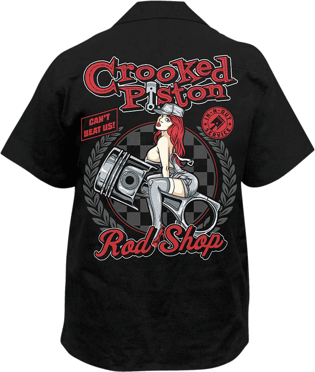LETHAL THREAT 3040-3134 Crooked Piston Shirt - Black - Large — image 2 of 2