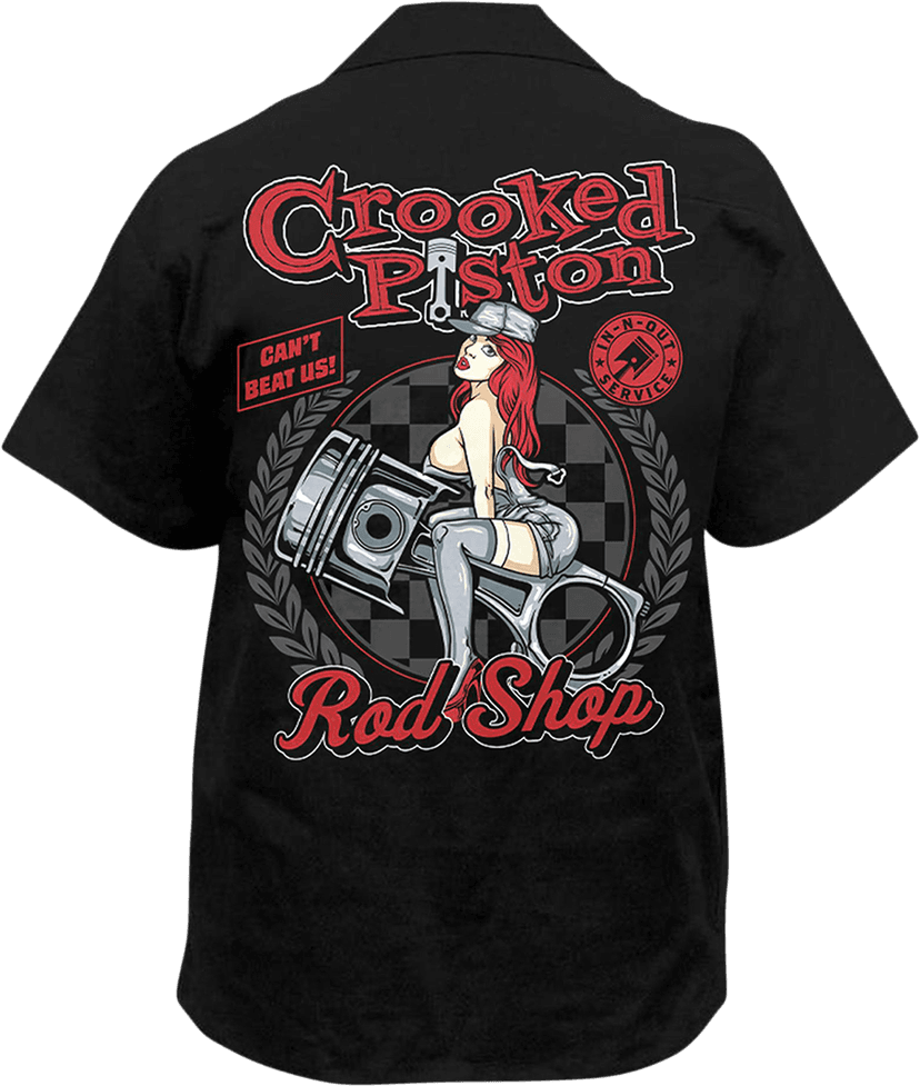 LETHAL THREAT 3040-3135 Crooked Piston Shirt - Black - XL — image 2 of 2