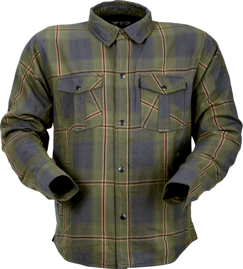Z1R 3040-3305 Ashwood Flannel - Olive - 2XL — image 1 of 2